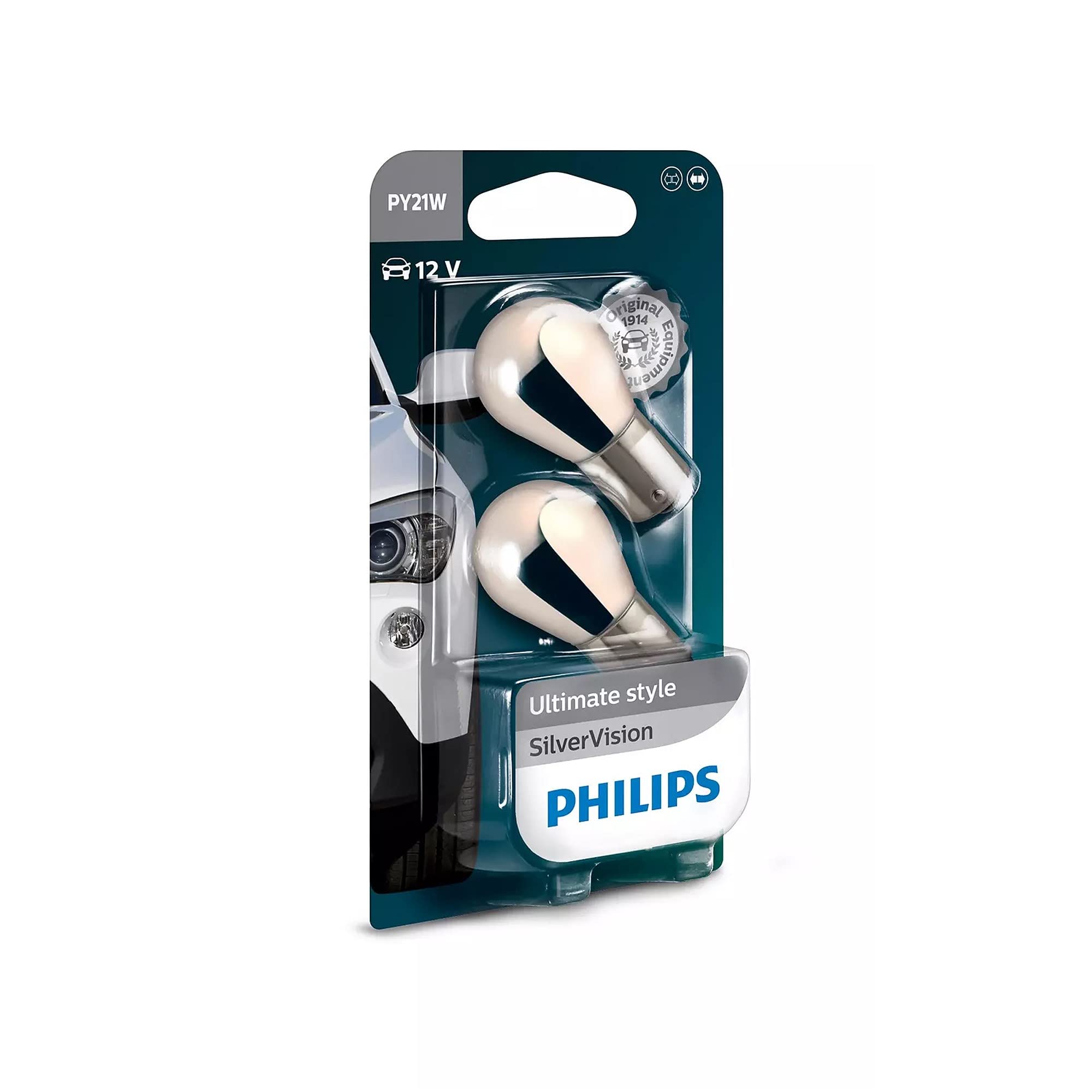Philips PY21W Chrome Diadem 12V 93 Turuncu Amber Silver Vision